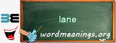 WordMeaning blackboard for lane